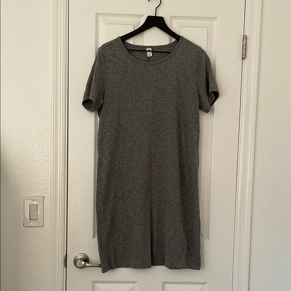 Gray Casual T-Shirt Dress